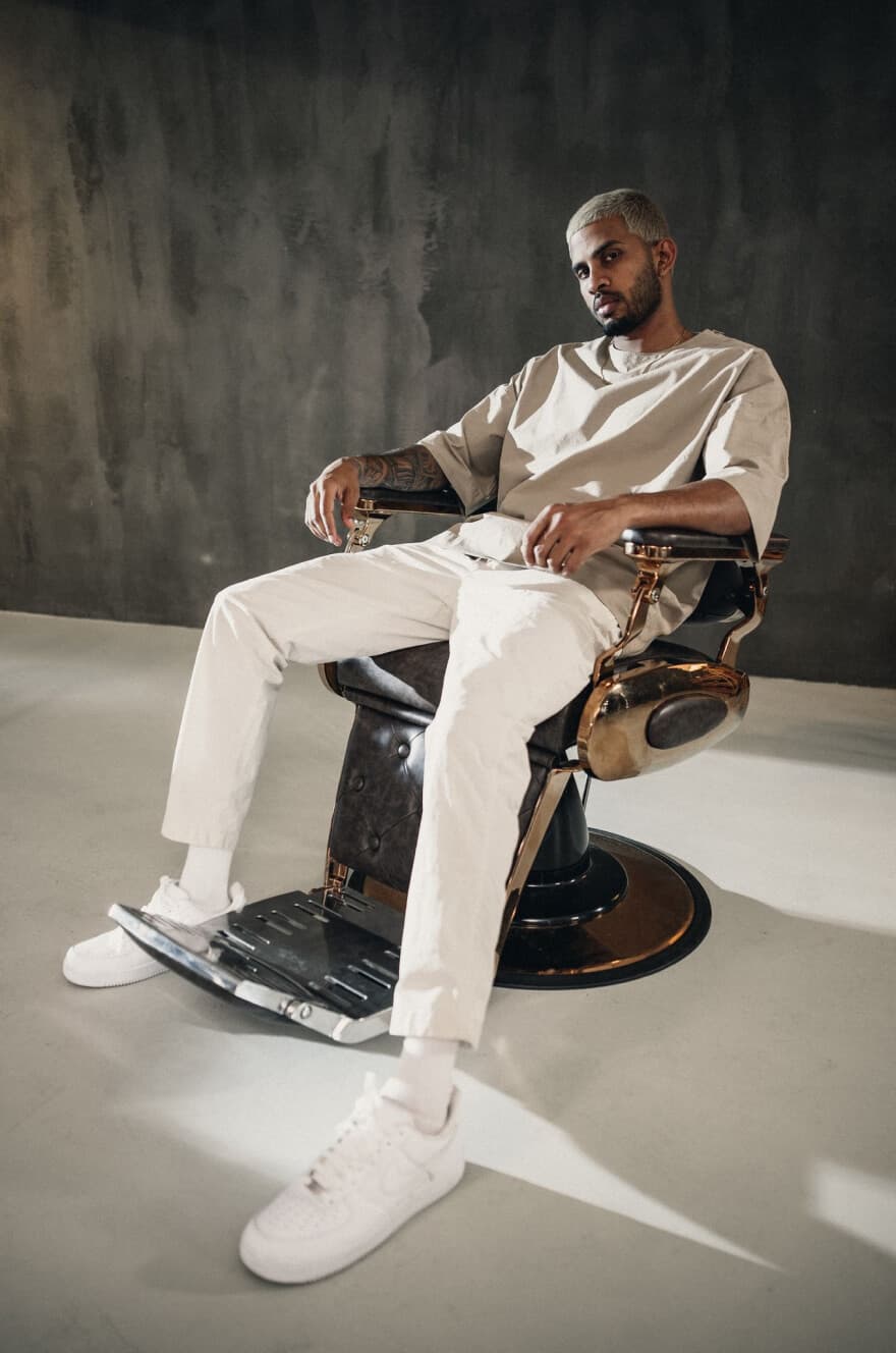 Meet Thaddeus. He did hair for Drake, Big Sean, or J. Balvin. He also works with us.